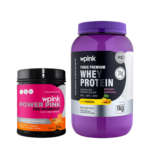whey protein pamonha – 1 kg + super power pink de laranja 300g