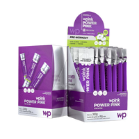 power pink sem cafeína de maçã verde - pré-treino - 300g