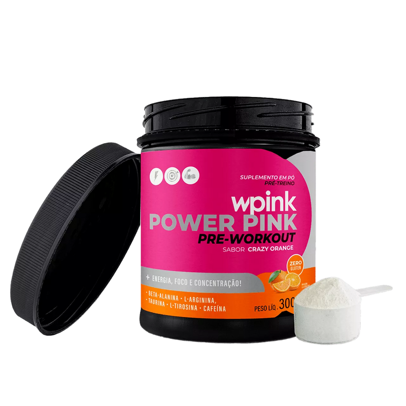super power pink de laranja - pré-treino – 300g