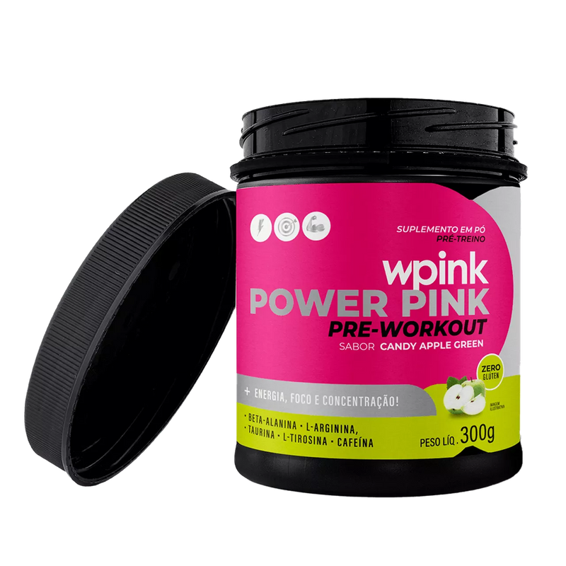 super power pink de maçã verde - pré-treino – 300g