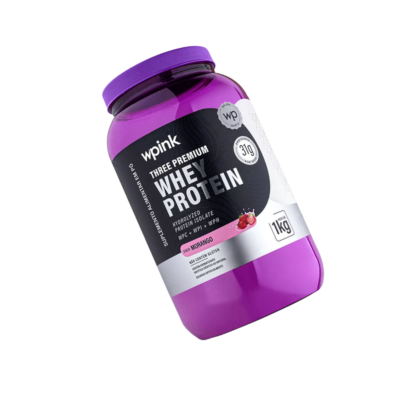 three premium whey protein morango 3W - (1kg)