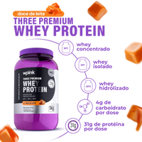 three premium whey protein doce de leite 3W - (1kg)
