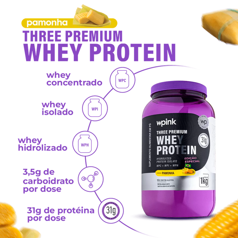 three premium whey protein pamonha 3W - (1kg)